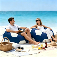 Fauteuil flottant circulaire de 26 pi 80 cm pour piscine, pouf de jardin d'extérieur, repose-pieds, tissu pour activités de plage