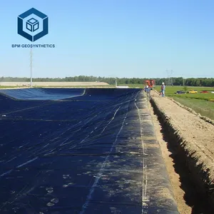 Waterproof Lining HDPE Geomembrane 0.5mm 0.75mm Pond Liner Landfill Project and Fishery Fish and Shrimp Farming