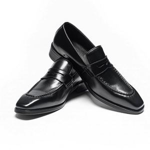 Mocasines de Estilo Ejecutivo para Hombre, Cuero Genuino, Acabado Plateado Pulido a Mano, Calzado Formal Transpirable de Alta Gama, Zapatos de Oficina para Otoño - Product Image 3