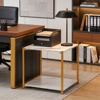 Table basse de salon à double plateau sur roulettes, moderne, créative et simple, chariot de rangement multifonctionnel pour collations