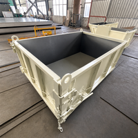Conteneur à déchets en acier à crochet de levage robuste pour usine, équipement de recyclage de ferraille industrielle pour la construction