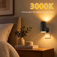 Lampu Dinding LED RGB Modern, Dapat Diredupkan, Lampu Malam dengan Remote Control dan Sensor Gerak untuk Dekorasi Latar Belakang Sofa Ruang Tamu/Kamar Tidur