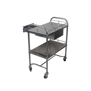 Mt Medische Dubbellaagse Roestvrijstalen Medische Kar Ziekenhuis Kliniek Mobiele Instrumentwagen <span class=keywords><strong>Trolley</strong></span> - Product Image 6