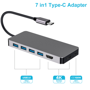 Forida 7 en 1 doble pantalla, HUb, <span class=keywords><strong>adaptador</strong></span> plug & <span class=keywords><strong>play</strong></span> con puertos USB <span class=keywords><strong>a</strong></span> <span class=keywords><strong>HDMI</strong></span> 5G para dispositivos tipo C - Product Image 6