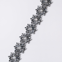 Nouvelles Appliques en Strass, Patchs en Forme de Navette, Pierres en Verre Cristal à Griffes, Strass Thermocollants, Garniture Florale pour Décoration de Robe