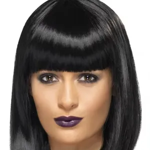 Mia Wallace Pulp Fiction Style Black Bob Wig