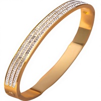 Bracelets empilables pour femmes, styles variés, en acier inoxydable plaqué or, étanches et inaltérables, vente en gros