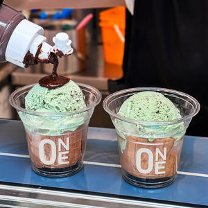 Xunying Custom 250ml monouso tazza di plastica trasparente <span class=keywords><strong>Mini</strong></span> caffè e gelato ciotola personalizzabile tazza di palline di gelato - Product Image 1