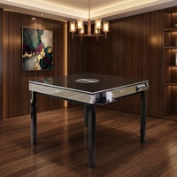 Table de Mahjong Automatique Moderne Nouveau Style Chinois Ultra-Mince Double Usage en Plastique 4 Joueurs Silencieuse avec Porte-Gobelets OEM Personnalisable