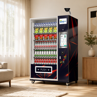 Distributeur automatique en spirale de 15,6 pouces à 60 voies, machine commerciale à forte demande en acier inoxydable pour la vente au détail multiple