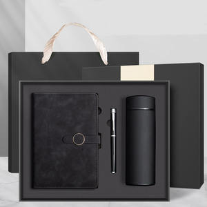 <span class=keywords><strong>Promo</strong></span> Großhandel Business Notizbuch Journal für Geschenke Anpassbares PU-Leder A5 Notizbuch Geschenkset Mit Stift, Thermobecher und USB - Product Image 3