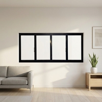 Fenêtre pliante en alliage d'aluminium moderne Penjoy avec écran pliant et cadre étroit pour balcon extérieur, villa, sous-sol