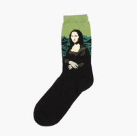Automne et hiver chaussettes hommes et femmes chaussettes en coton personnalisées nouveau Style personnalité Art rétro célèbre série de peinture