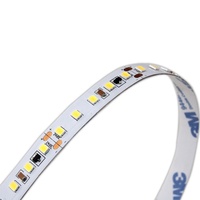 Lampu LED Strip Kustom Kecerahan Tinggi 24V Satu Warna Luces Tira 120 LED/m Lebar 10mm Pelapis Fleksibel SMD 2835