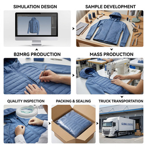 Veste légère d'usine de vêtements personnalisés pour hommes Veste de course thermique d'hiver Manteau hybride en <span class=keywords><strong>duvet</strong></span> imperméable pour le golf et la randonnée - Product Image 6