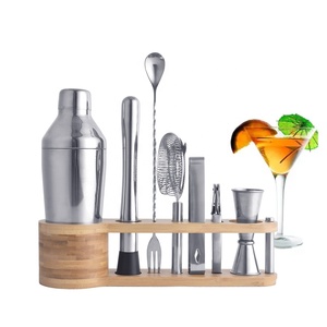 Ouyada nhà máy 2023 thiết kế mới thép không gỉ bartender Kit Cocktail Shaker <span class=keywords><strong>Set</strong></span> bartender Tool Kit với đứng Nhà cung cấp - Product Image 1