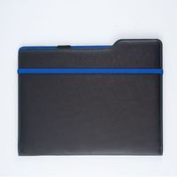 Porte-documents en cuir simple et exclusif, format A4, avec bande élastique