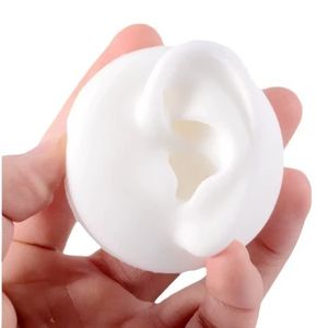 Modelo de Oreja para Exhibición de Joyería, Orejas Falsas de Silicona para Práctica de Perforación, Modelos Humanos de Silicona Suave Blanca, Morado y Azul - Product Image 4