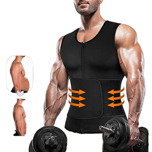 Corsetto da Uomo Modellante e <span class=keywords><strong>Dimagrante</strong></span> Fascia Addominale Effetto <span class=keywords><strong>Sauna</strong></span> Gilet Sudoriparo per Perdita di Peso Fitness Controllo della Pancia e Brucia Grassi per Allenamento - Product Image 3