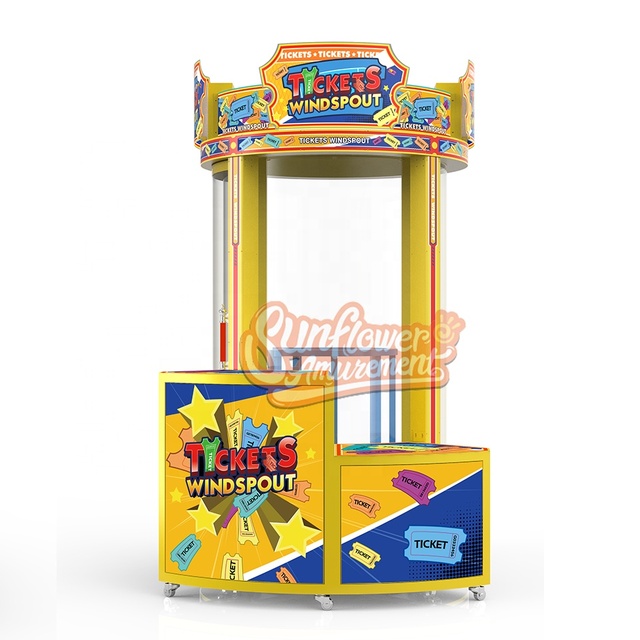 Coin Operated Arcade Game Machine Redemption Game Machine Ticket Winspouts Grab Money Bill Blower Catching Booth Machine