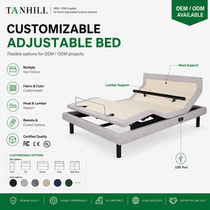 Modern Luxury Multifunctional <strong>Adjustable</strong> <strong>Split</strong> <strong>King</strong> <strong>Bed</strong> Frame Massage Soft <strong>Bed</strong> Storage Wall-Hugger Design for Home Furniture - Product Image 6