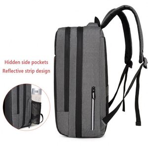 Custom Printed Fashion High Capacity <b>Man</b> <b>Leather</b> Design Computer Mochilas Travel Laptop Bag <b>Backpack</b> with Usb Hidden Compartment - Product Image 2