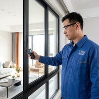 Fenêtres coulissantes en aluminium à double vitrage insonorisées et résistantes aux ouragans, design moderne, à haute efficacité énergétique, pour usage extérieur