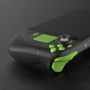 EXtremeRate – Boutons de remplacement complets personnalisés verts (D-pad, gâchettes, touches d'action) pour console portable Steam Deck LCD - Product Image 3