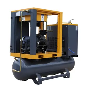 Compresor de aire de alta energía Industrial 10HP 7.5KW Compresor de aire de tornillo rotativo combinado