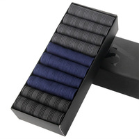 2023 vente en gros été couleur unie affaires chaussettes boîtes emballage indépendant affaires hommes chaussettes