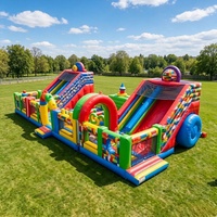 Trampoline gonflable pour enfants et adultes, château gonflable commercial en PVC pour l'extérieur, glissière, taille personnalisée en usine