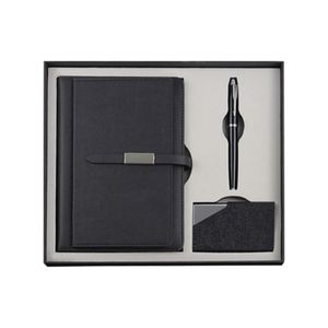Custom A5 <b>Notebook</b> Gift Set PU Leather Journal <b>Notebook</b> Diary Office <b>Notebook</b> with Pen Card Holder 3 in 1 Business Gift Set - Product Image 1