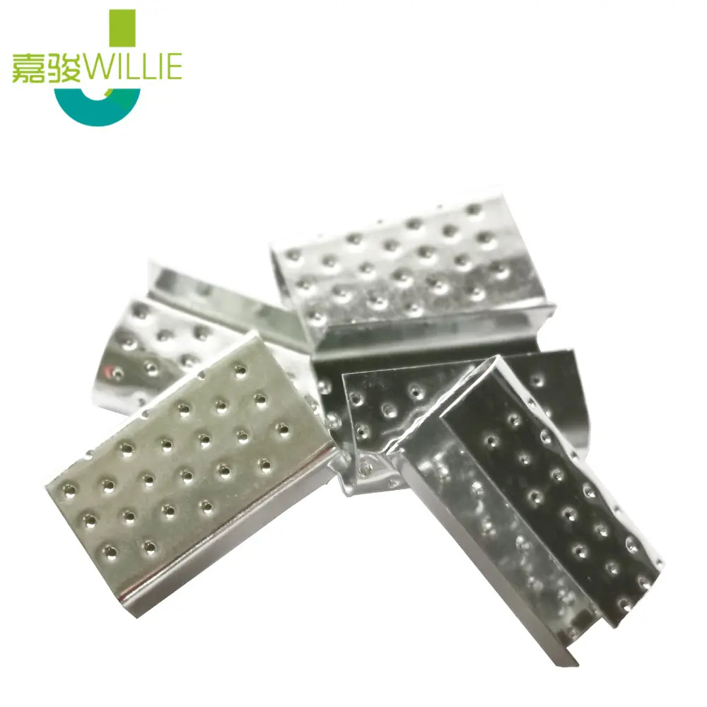 Galvanized steel packaging with buckle semi-closed metal packaging buckle 19mm special for pp belt