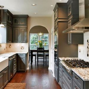 Armoires de cuisine en bois massif de style shaker américain sur mesure 2024, dernières conceptions de cuisine modernes - Product Image 6