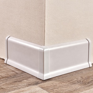 Best Quality Durable Waterproof <strong>Protect</strong> Wall 10CM Wooden Color PVC Skirting <strong>Board</strong> - Product Image 4