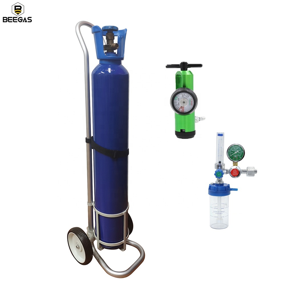 Wholesale Price Oxigen Tank 10L 40L 50L Medical Oxigen Cylinder 99.5% 99.999% 50lbs Oxygen Tank