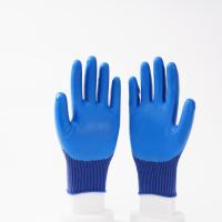 Gants de jardin OEM personnalisés en latex gaufré, doublés polyester, anti-coupure, avec poignet tricoté, respirants et imperméables