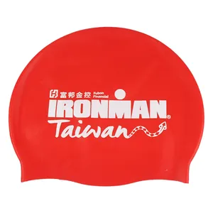 100% silicone custom logo high elasticity swimming cap personalized printing logo large size no leak flag swim cap