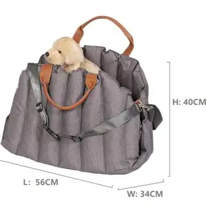 Offre Spéciale Portable chien sacs siège de voiture pour animaux de compagnie détachable lavable chien siège de voiture pour chien siège de voiture sacs de transport