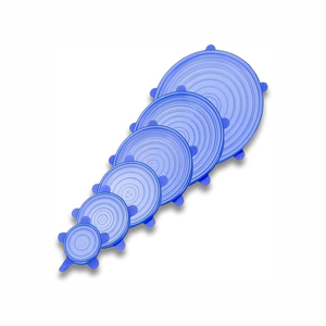Hot <b>Silicone</b> <b>Waterproof</b> Eco-Friendly Stretchable Fresh Cover Reusable Custom Durable Fit All Sizes Stretch Lids for Kitchen - Product Image 1