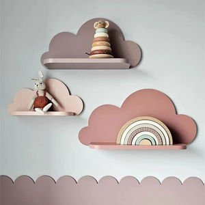 Nube mensola per bambini e bambini camera decorazioni murali Set di 3 decorazione da parete mensola per bambini - Product Image 2