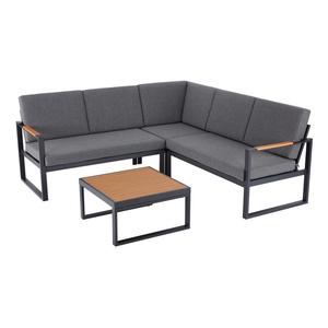 Meubles <span class=keywords><strong>de</strong></span> <span class=keywords><strong>salon</strong></span> d'intérieur, base en métal <span class=keywords><strong>aluminium</strong></span>, canapés d'angle <span class=keywords><strong>de</strong></span> <span class=keywords><strong>jardin</strong></span>, ensembles <span class=keywords><strong>de</strong></span> canapés imperméables, <span class=keywords><strong>bois</strong></span> plastique moderne en forme <span class=keywords><strong>de</strong></span> L, extérieur - Product Image 1