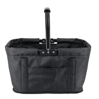 Panier de courses en tissu Oxford renforcé double face, design pliable portable, pour l'épicerie, les légumes, les courses au supermarché, 18+ Made