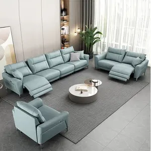 MOYI-RS05 home theatre sofa recliner set genuine living room furniture reclining in leather recliner china incliner sofa
