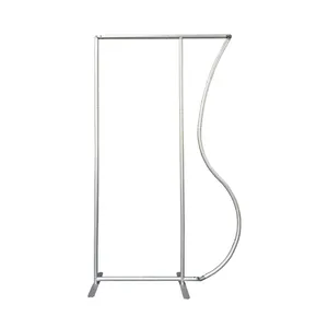 Supporto per fondale ad arco in metallo 4x7ft 32mm, resistente, per tessuto tensionato, per cabina fotografica, decorazioni per matrimoni, noleggio eventi, portatile - Product Image 1