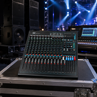 Console de mixage audio professionnelle DSZ DS-16P-4 à 16 canaux avec entrées XLR, sorties USB, son stéréo