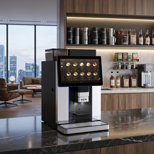 Machine à café expresso automatique TCN Bean to Cup avec écran tactile, 9 bars de pression, nettoyage automatique - Product Image 4