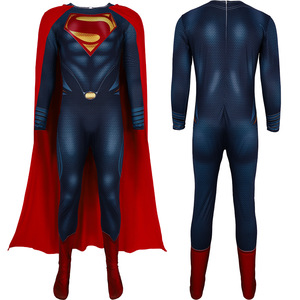 Combinaison de cosplay Superman Man Of Steel avec cape, Costume Zentai pour hommes adultes - Product Image 4