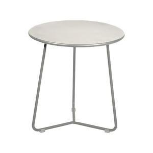 Mesa auxiliar redonda de metal, mesa auxiliar pequeña plegable negra, mesa de centro con acento para exteriores e interiores para espacios pequeños, dormitorio, Patio - Product Image 1