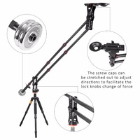 Grue de caméra vidéo professionnelle portable de 2 m en alliage de fibre de carbone de haute qualité pour appareil photo